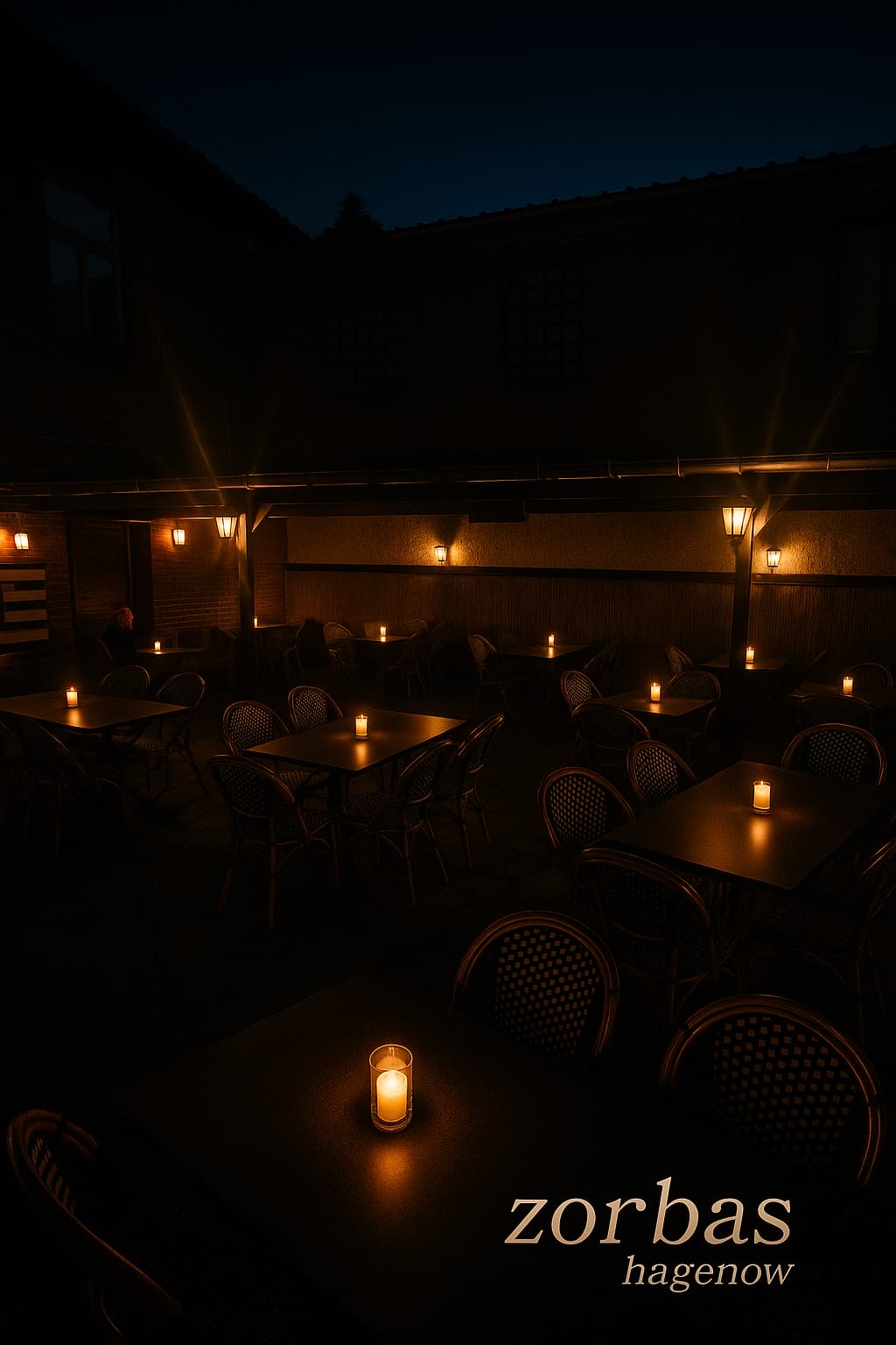 Abendstimmung auf der Terrasse des Restaurant Zorbas Hagenow